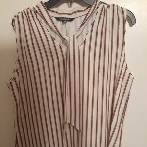 Chadwicks Sleeveless Striped Blouse Large
